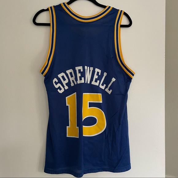 Vintage Latrell Sprewell Warriors jersey by Champion size 40 - Picture 3 of 6
